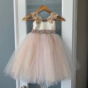 Amalee Sparking Flower Girl Dress FG#156B